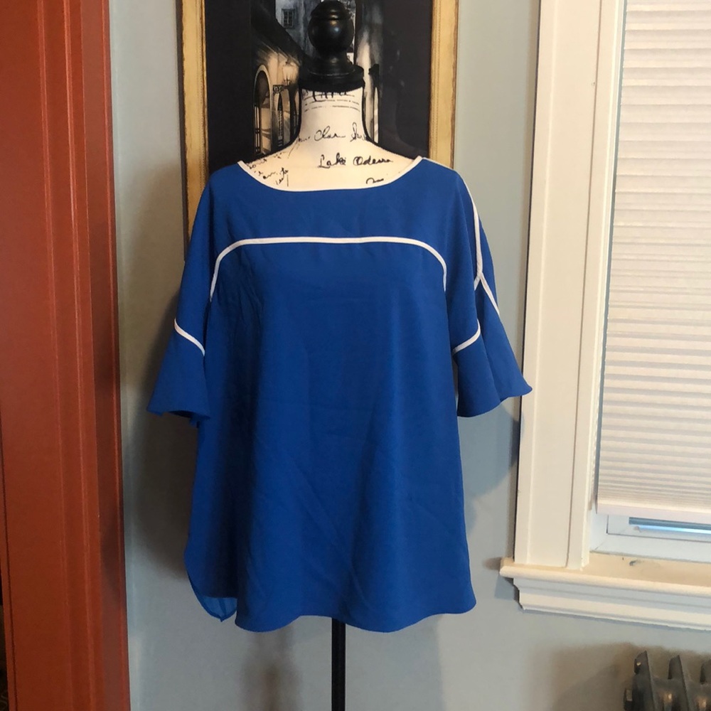 Alfani Bell-Sleeve Drop Shoulder Blouse (1X)